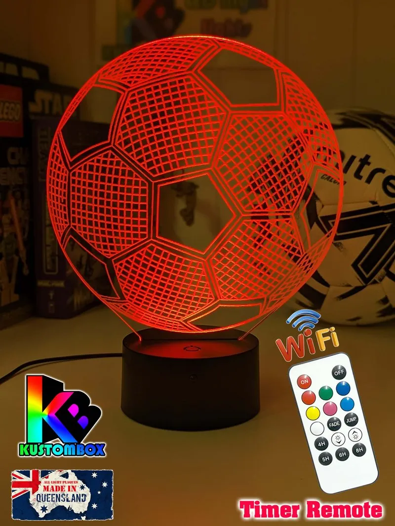 SOCCER BALL FOOTBALL 3D LED Night Light Lamp