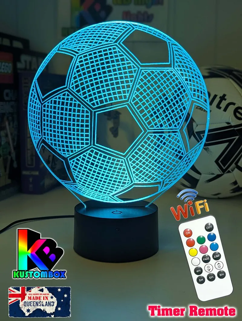 SOCCER BALL FOOTBALL 3D LED Night Light Lamp