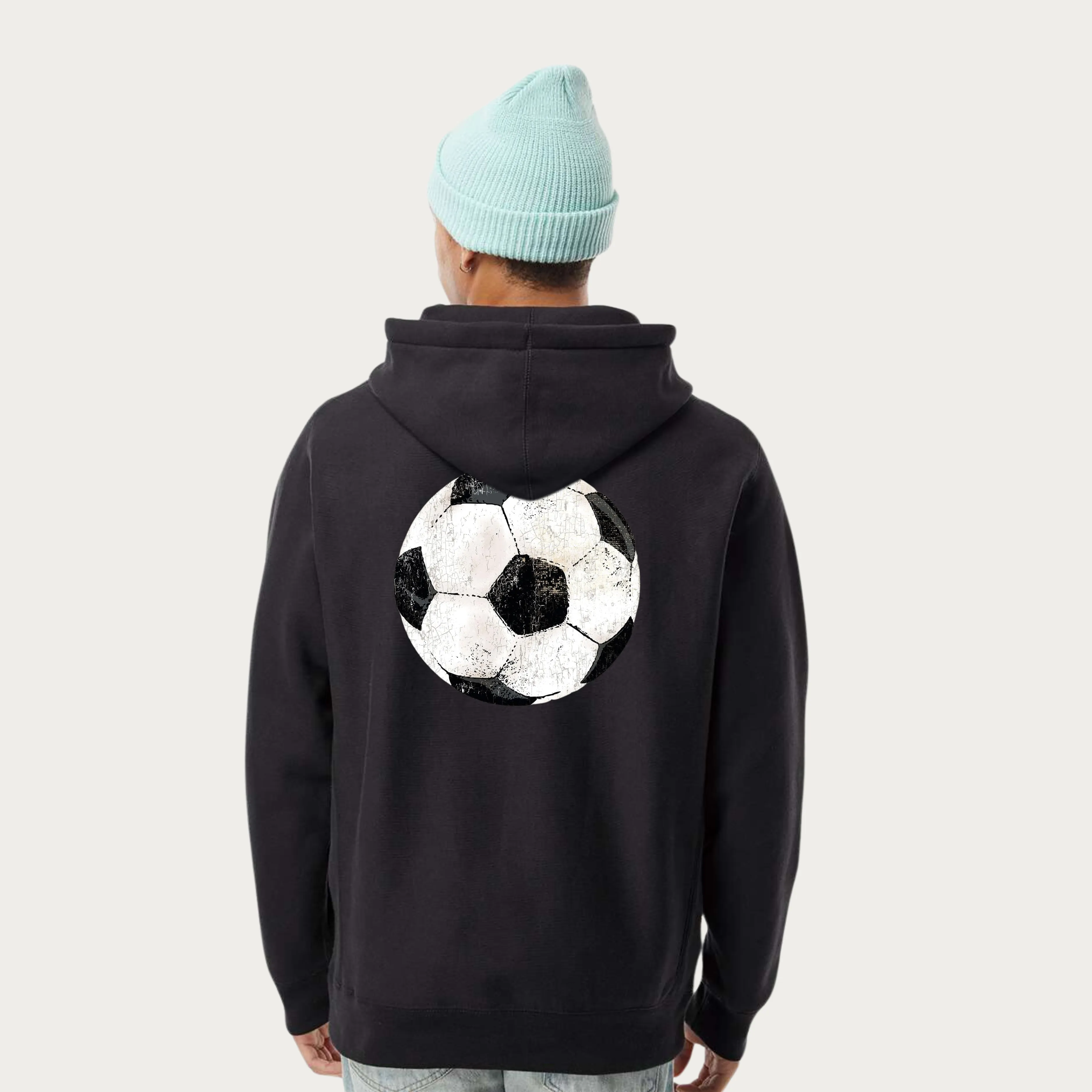 Soccer Ball Premium Heavyweight Crossgrain Hoodie