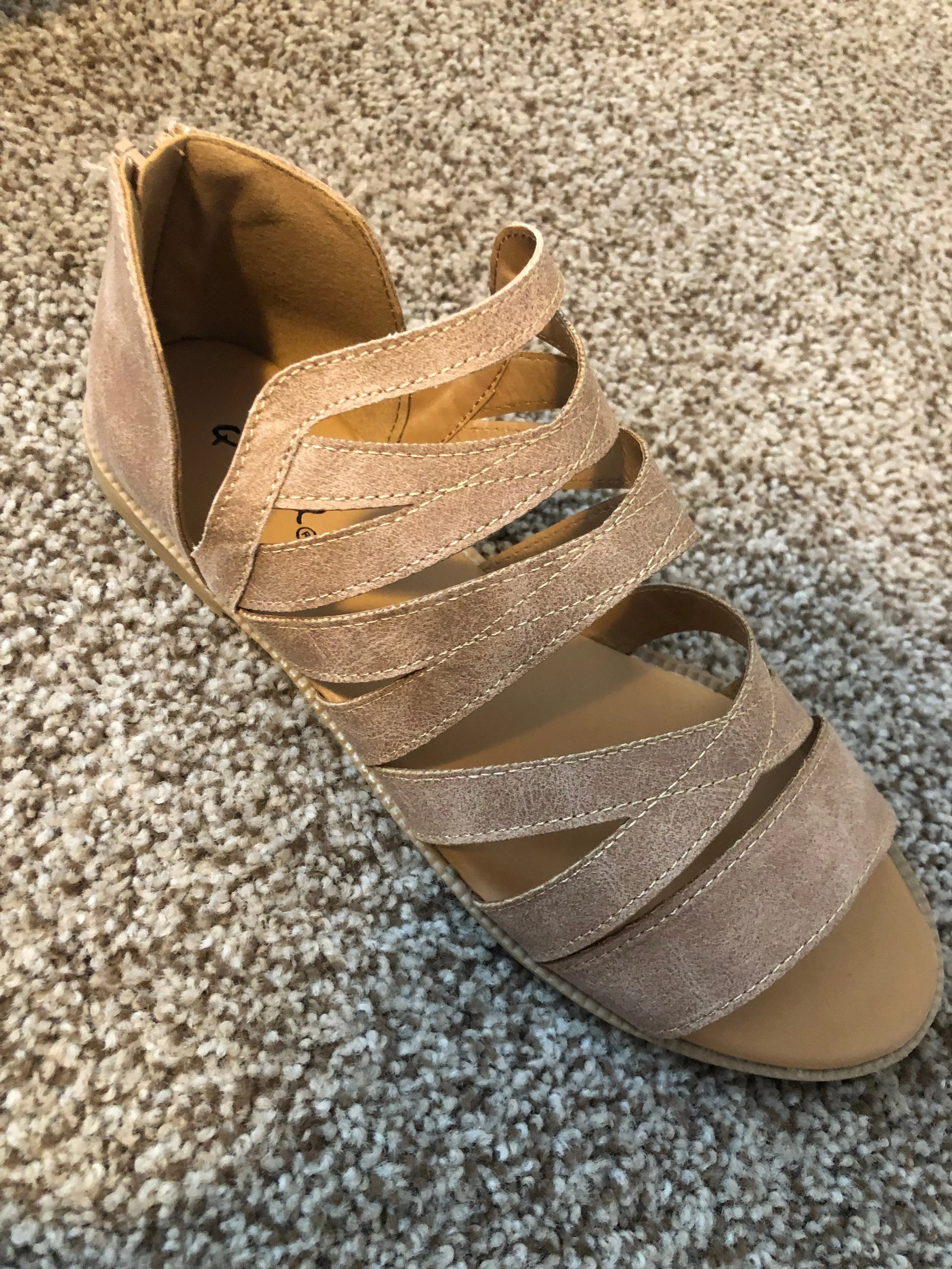 Strappy Taupe Sandals