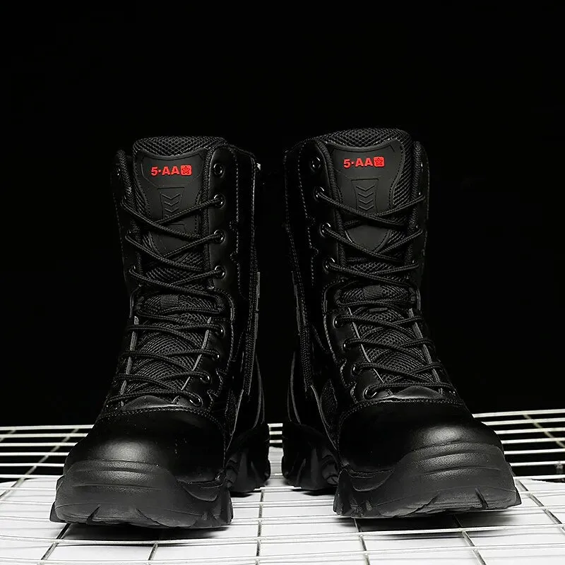 Tactical Military Leather Boots - Men's SWAT Army Casuals