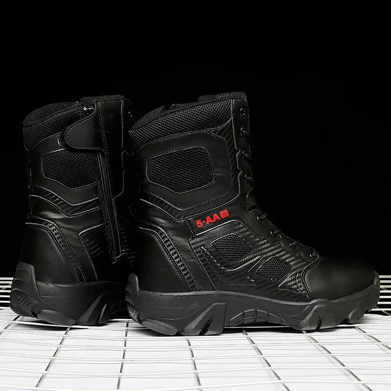 Tactical Military Leather Boots - Men's SWAT Army Casuals