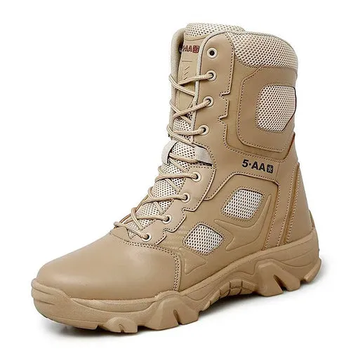 Tactical Military Leather Boots - Men's SWAT Army Casuals