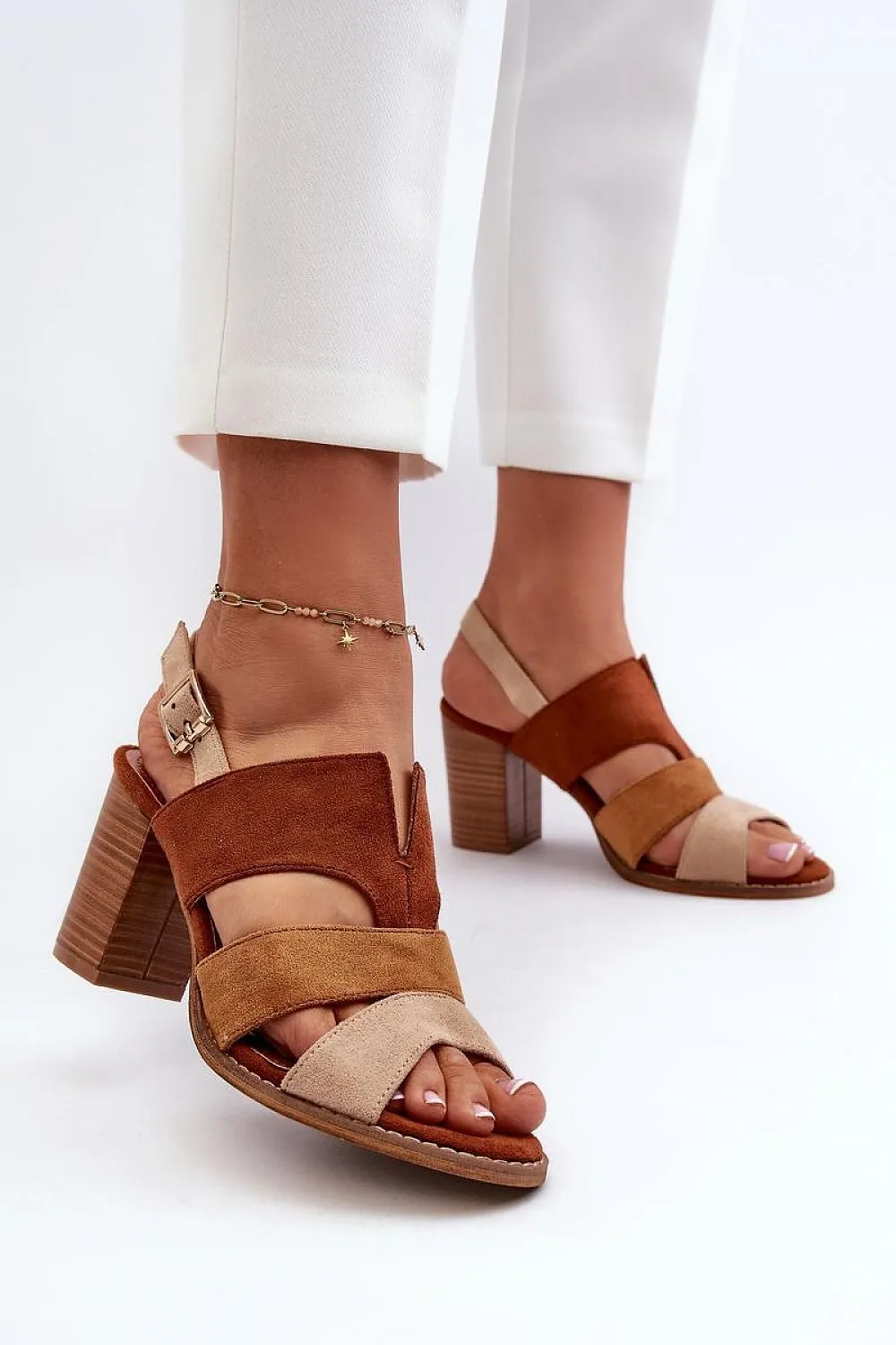 TEEK - Eco-Suede Shade Heel Sandals