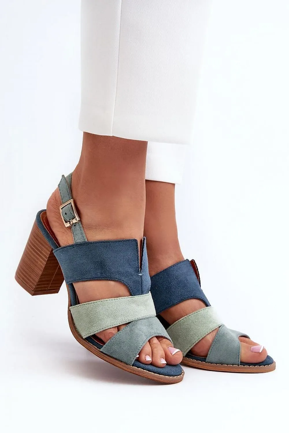 TEEK - Eco-Suede Shade Heel Sandals