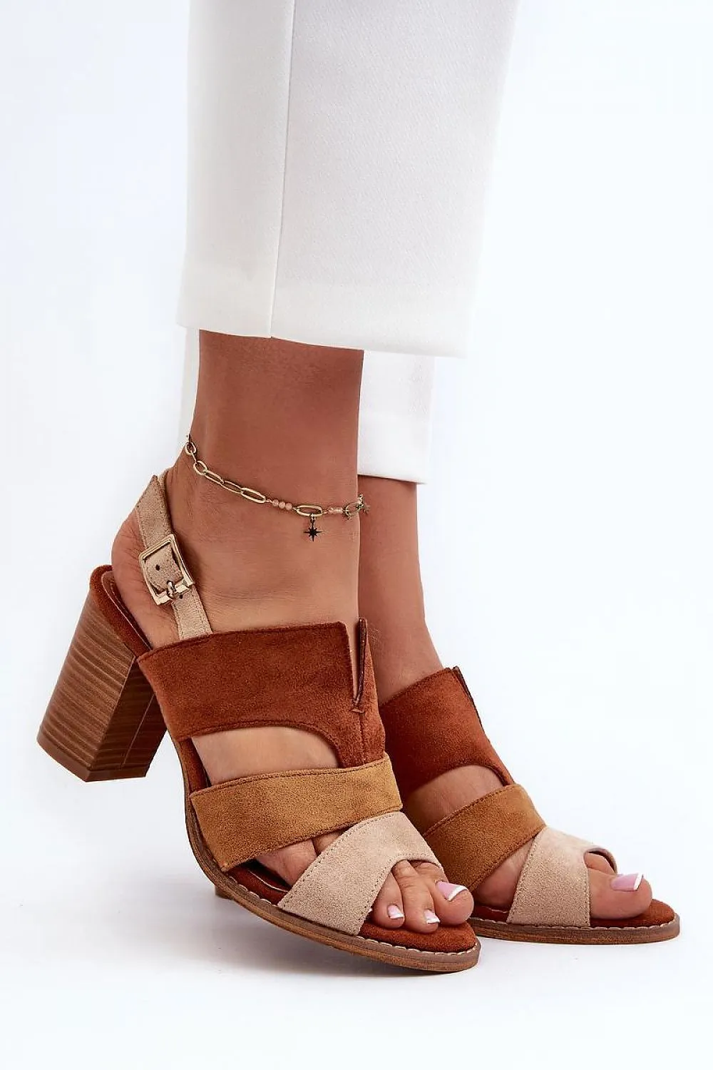 TEEK - Eco-Suede Shade Heel Sandals