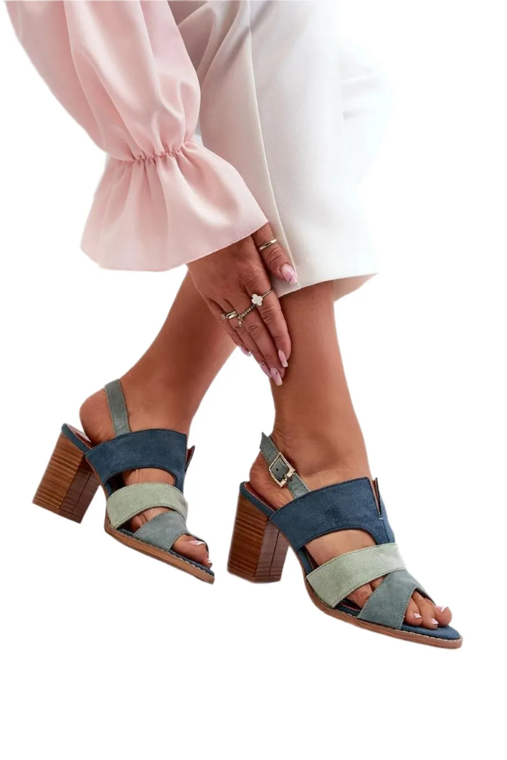 TEEK - Eco-Suede Shade Heel Sandals