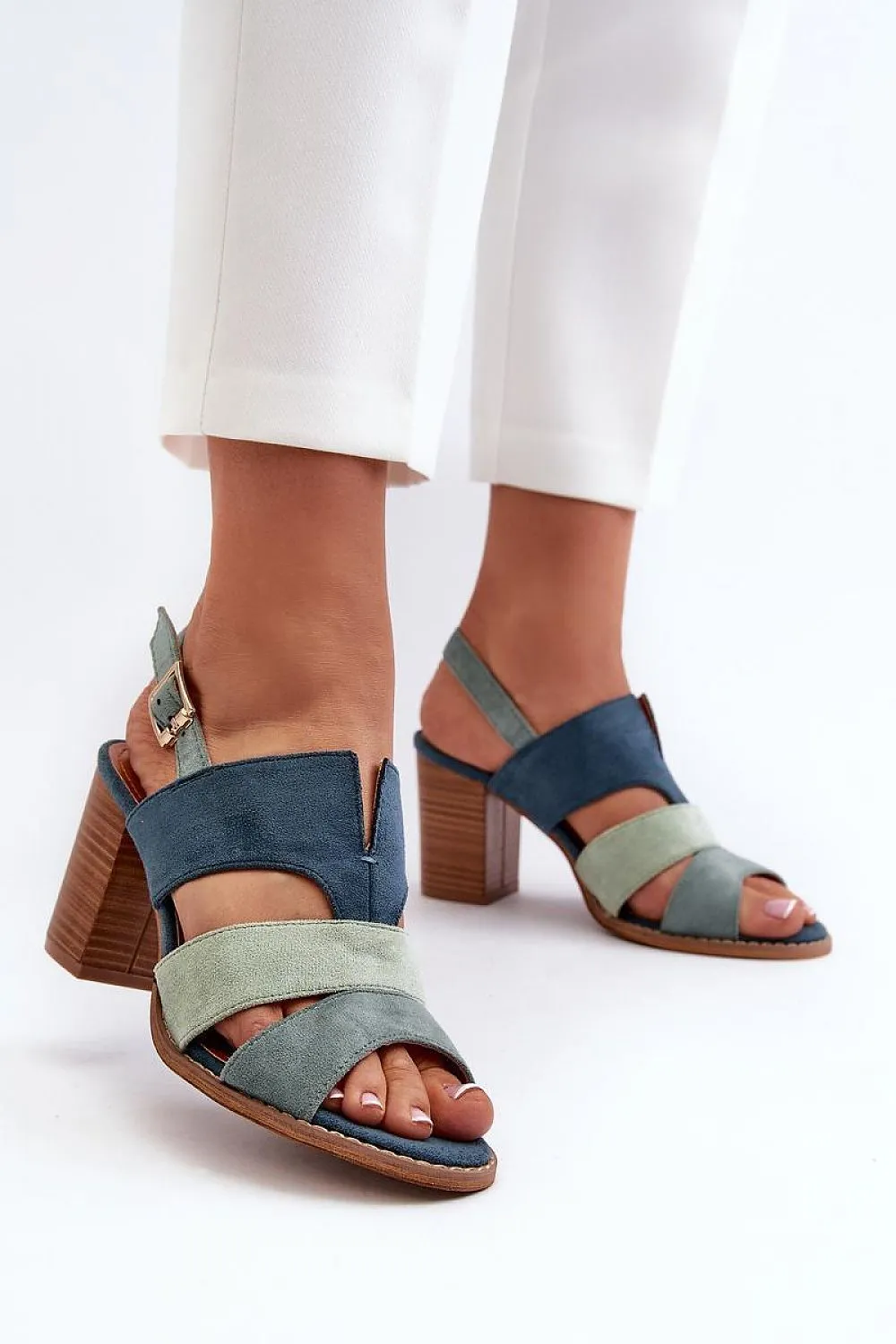 TEEK - Eco-Suede Shade Heel Sandals