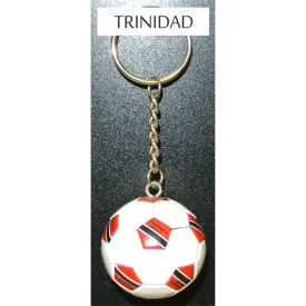 Trinidad Soccer Ball Metal Key Chain