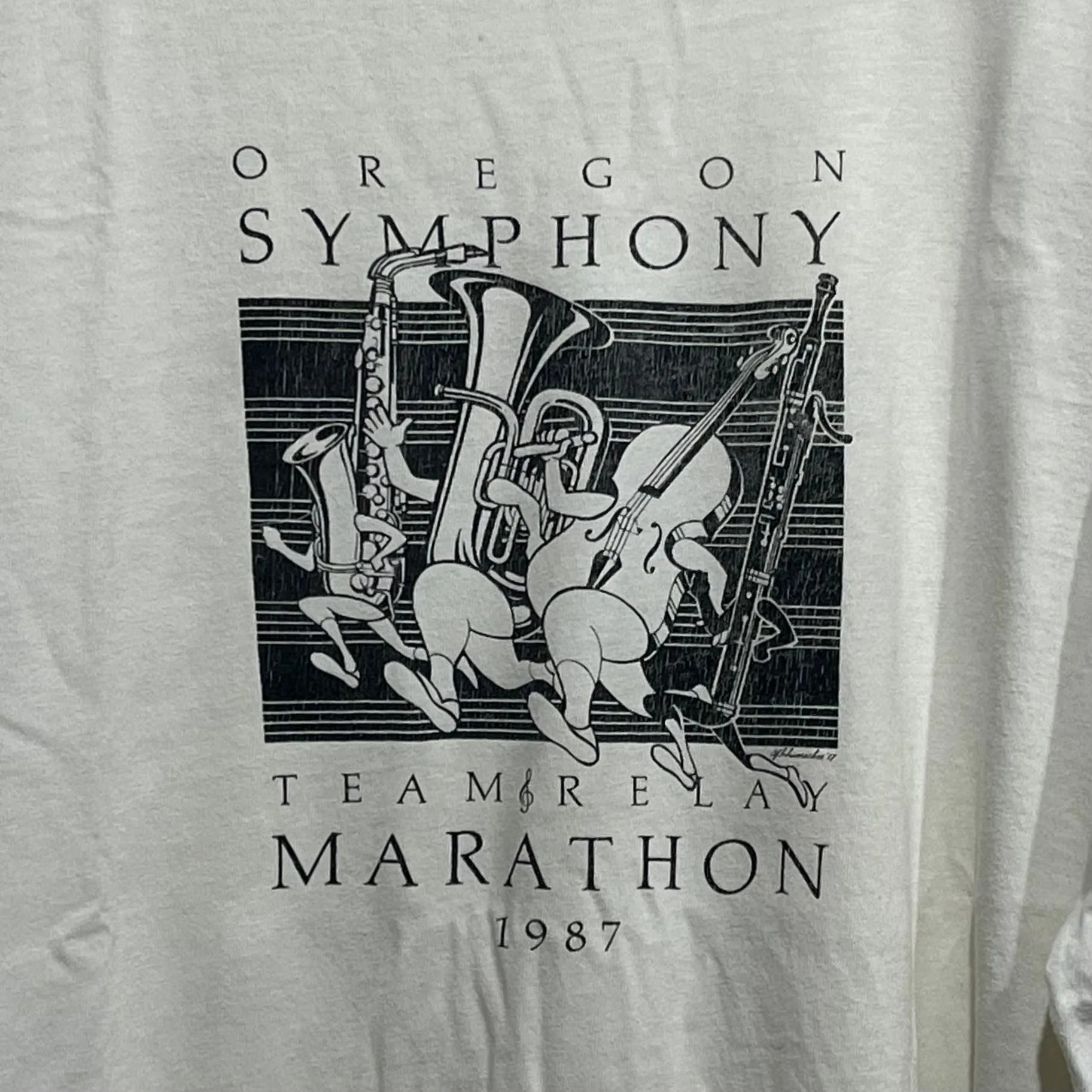 Vintage 1987 Oregon Symphony Marathon Shirt L