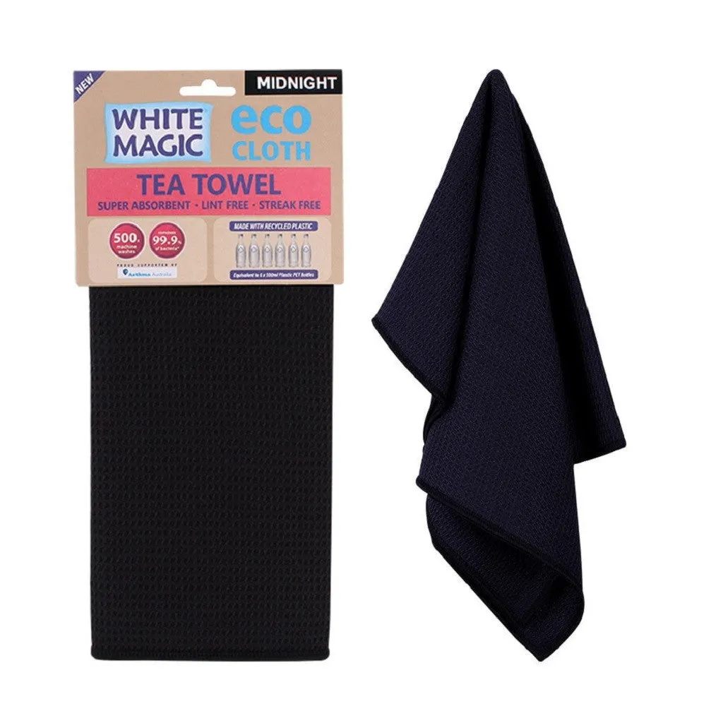 White Magic Eco Cloth Tea Towel - Midnight