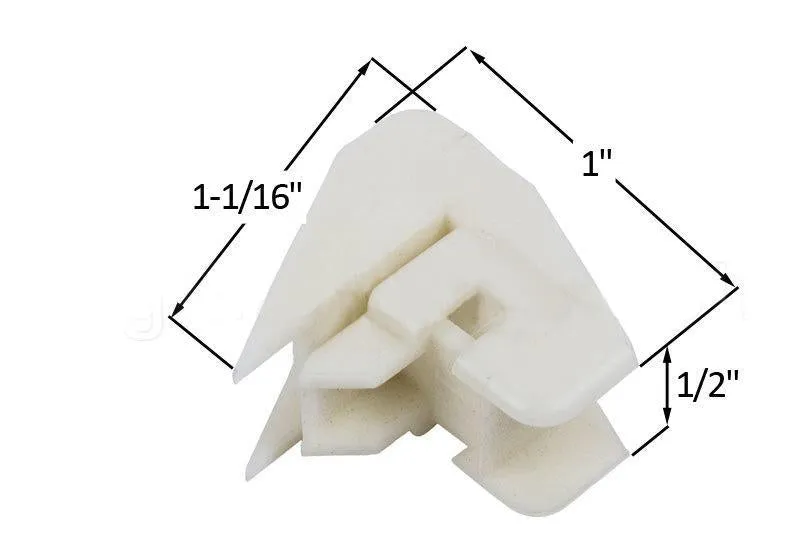 Window Sash Balance Wider Angle Bottom Guide - 1-1/6" Length