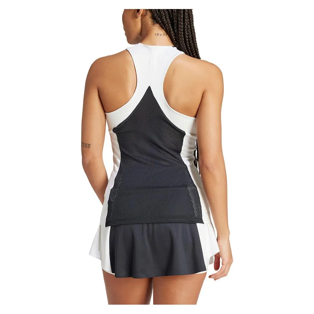 Women's Premium Tennis Tank Black and White