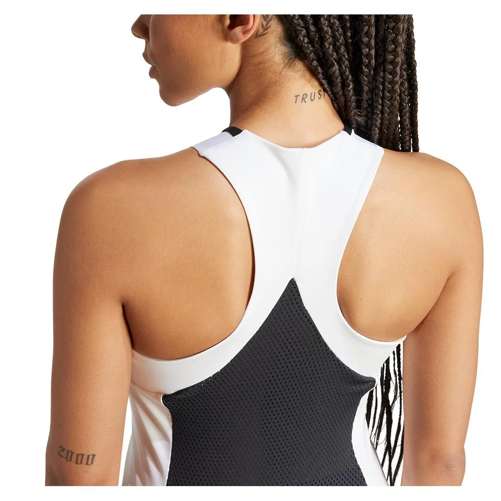 Women's Premium Tennis Tank Black and White